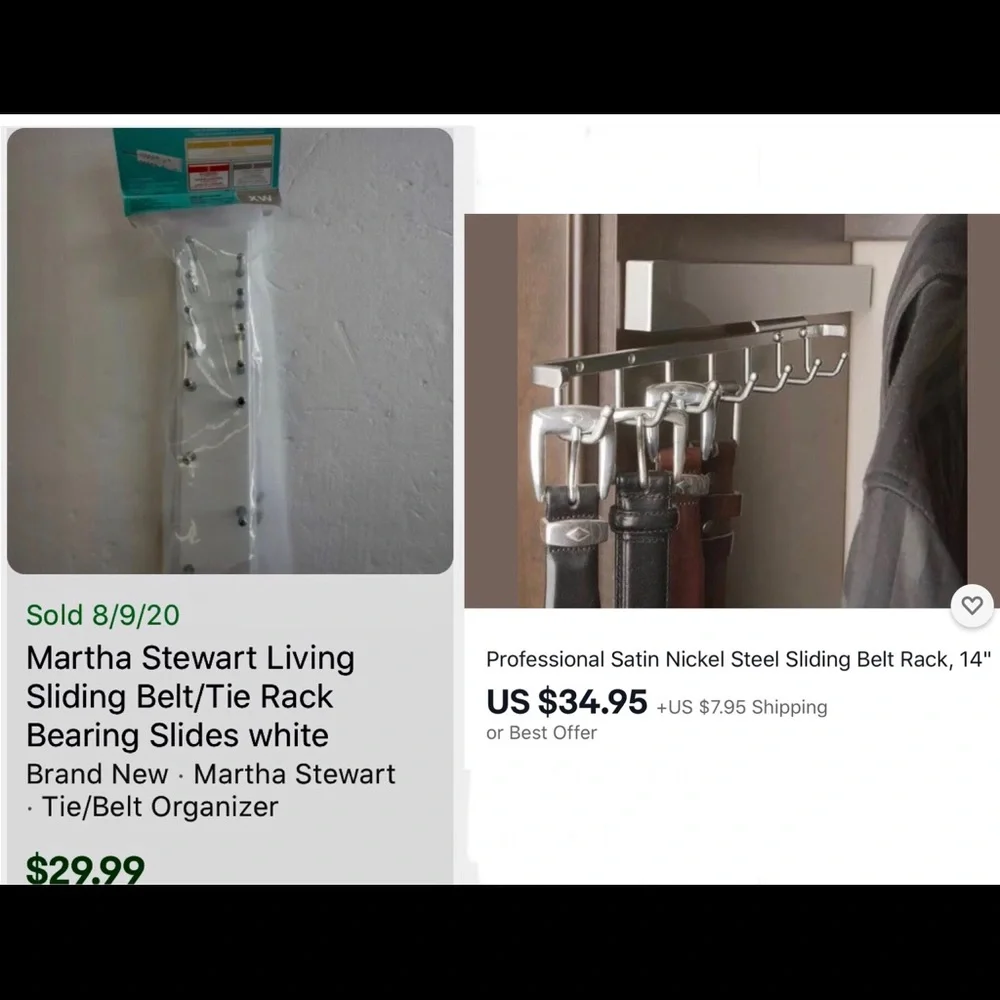 VTG White Wood Minimalist 6-Hook Key Rail Wall Organizer